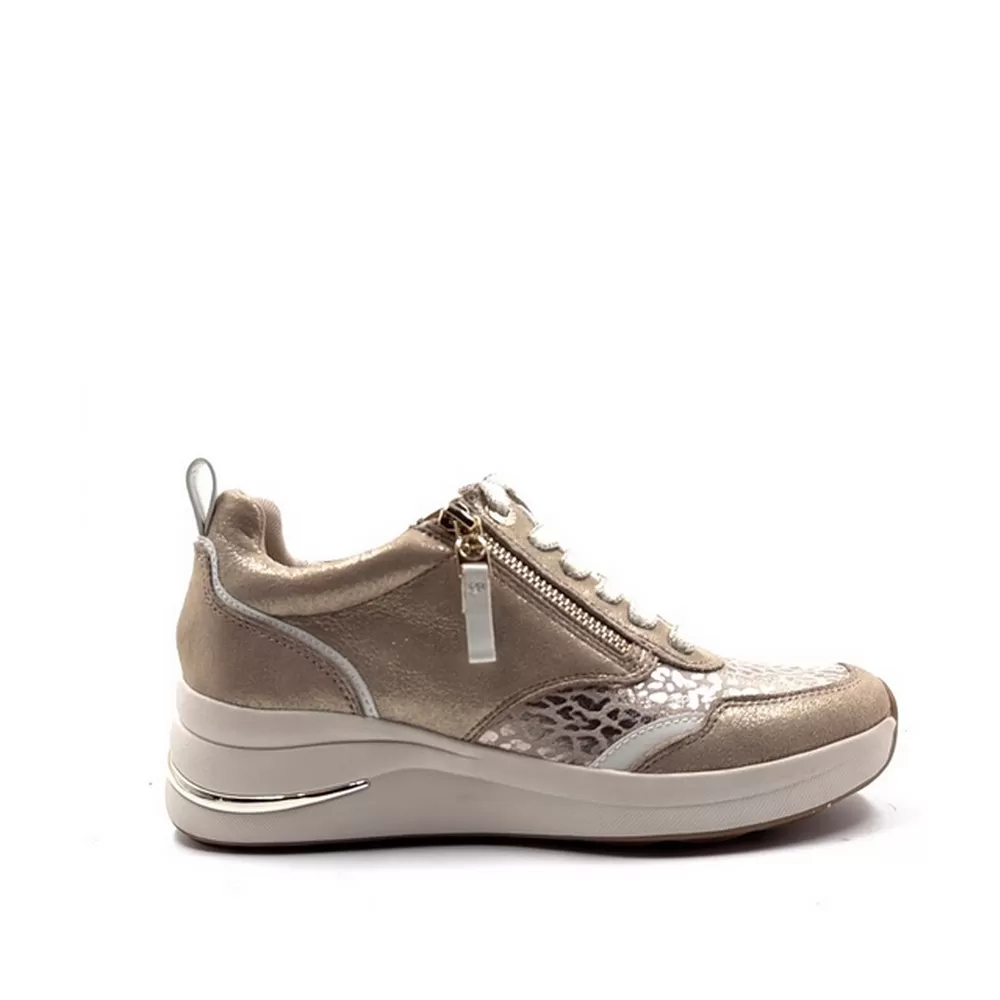 Γυναικεία Sneakers Ανατομικά 8-83714-43-404 Φερμουάρ beige